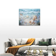 Beach Seashell Bathroom Wall Art Coastal Starfish Pictures Wall Decor Modern …