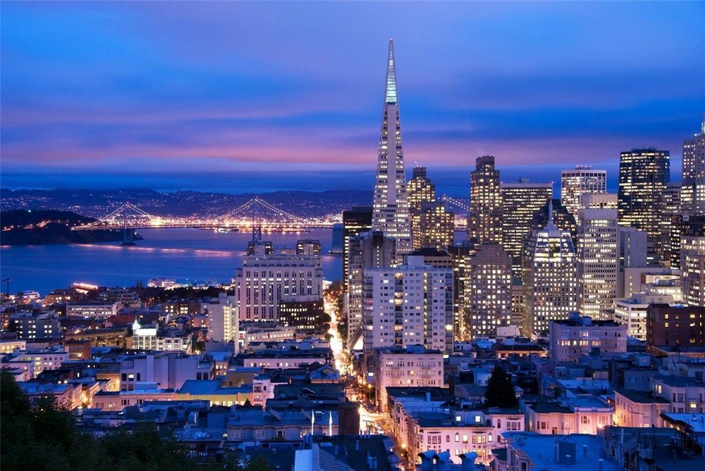 SAN FRANCISCO CALIFORNIA SKYLINE GLOSSY POSTER PICTURE PHOTO PRINT aerial 3751