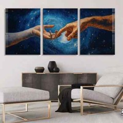 3pcs Vibrant Stars and Swirling Galaxy Perfect Wall Art Canvas Unframed/Framed