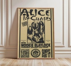 Alice In Chains Live Concert Vintage Tour Poster