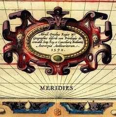 Ancient 1590 Old Antique World Maps; 100% Cotton Canvas, Magnetic Wooden Hanger