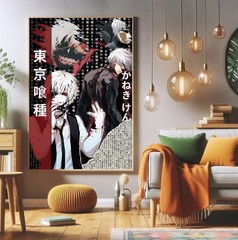 Ken Kaneki Poster, Tokyo Ghoul Anime Wall Art Print