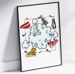 Set of 3 Nike Shoes Art pieces canvas wall art home decor