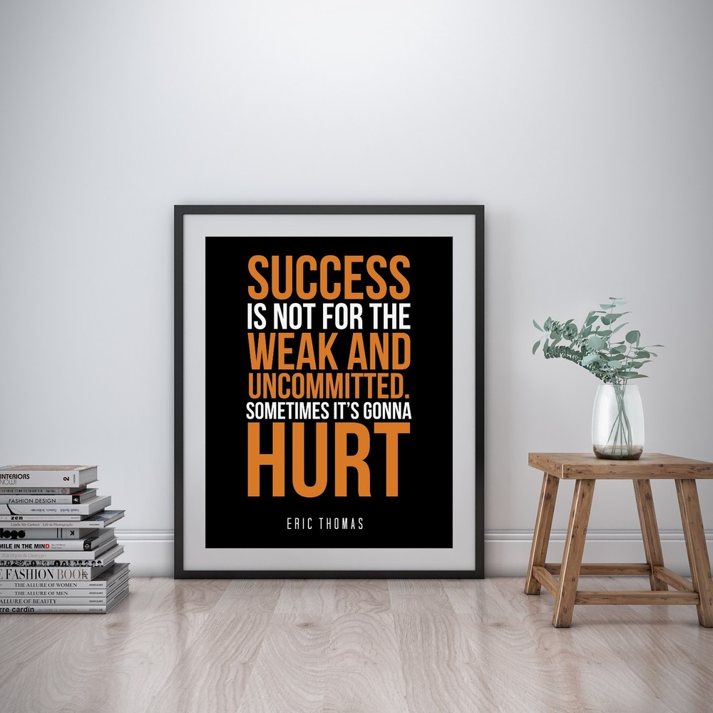 Eric Thomas Inspirational Wall Art Print Motivational Quote Poster Decor Gift