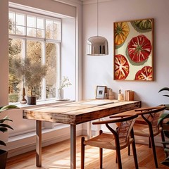 Tomato Wall Art Print, Rustic Farmers Market Kitchen Decor, Vegetable Poster
