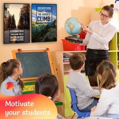 Set of 6 Framed Motivational Canvas Prints – 11×17 Inch Inspirational Wall Art