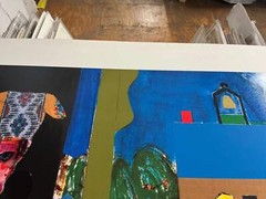 ROMARE BEARDEN School Bell Time 35″ x 44″ Serigraph 1994 African American Multic