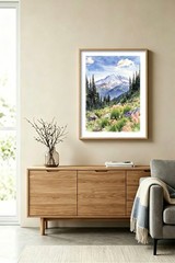 Set of 6 | Denali US National Parks Landscape Watercolor Art – Digital Download