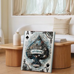 Ace Of Spades Vintage Playing Card Canvas Wall Art Decorative Print For Home