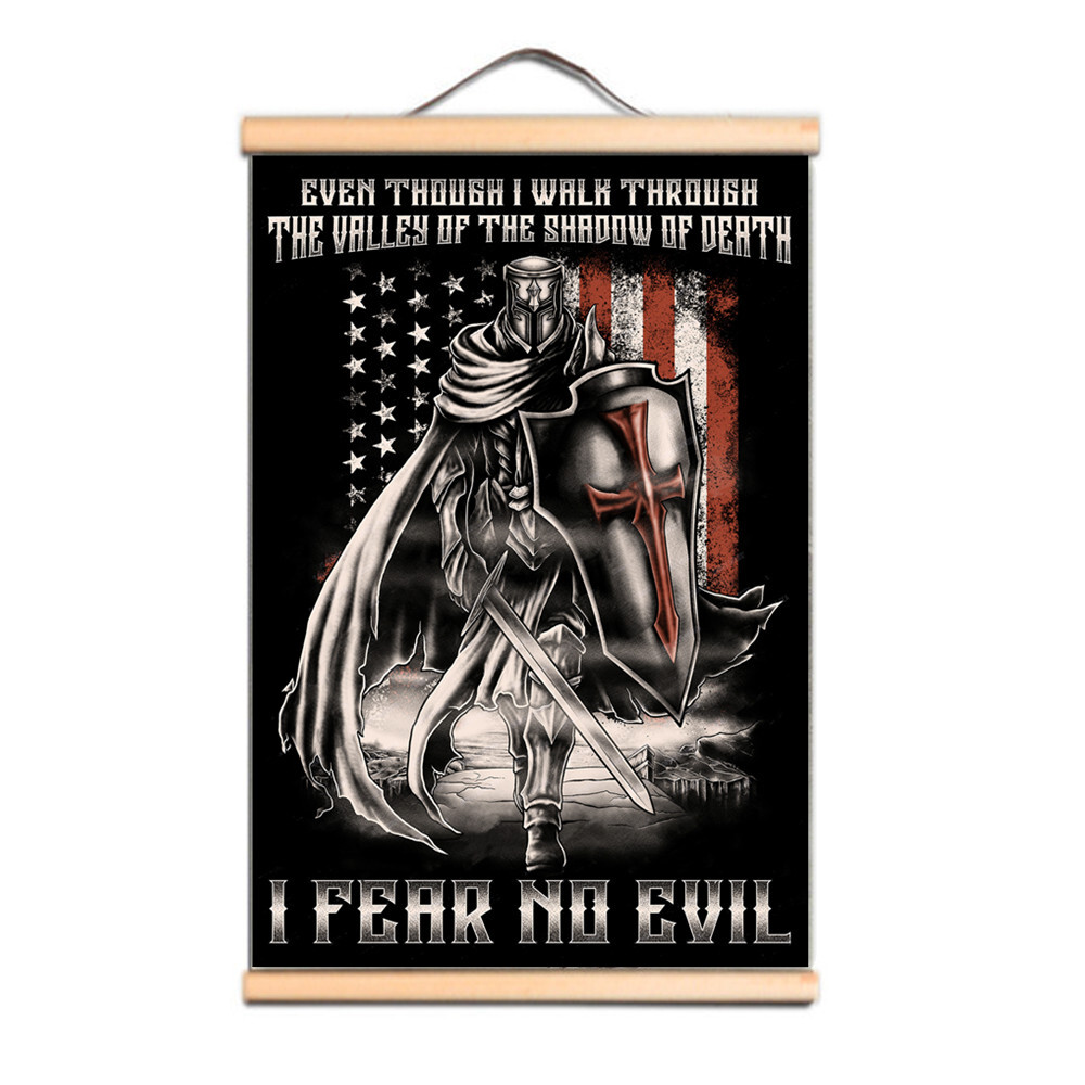 Vintage Templar Knight Wall Art Poster Scroll Painting Room Dormitory Wall Decor