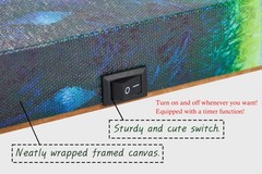 Dohwa blingco LED Lighted Canvas Wall Art Decor with 20″L x 16″W, Worry tree