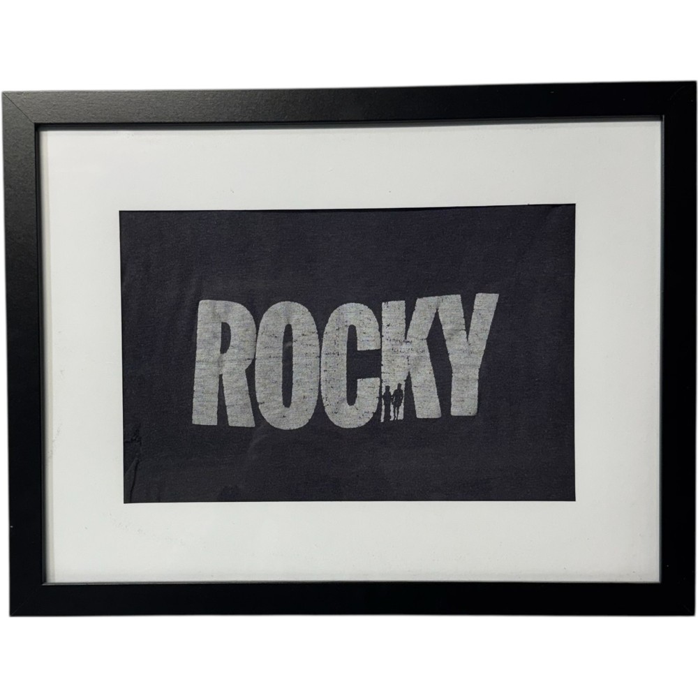 Framed Rocky Movie T-Shirt Art Print Wall Décor – Black Frame Ready To Hang