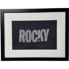 Framed Rocky Movie T-Shirt Art Print Wall Décor – Black Frame Ready To Hang