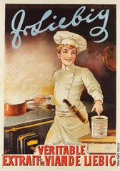 13243.Wall Decor Poster.Interior.Vintage Liebig Extract of Meat French Chef 1900
