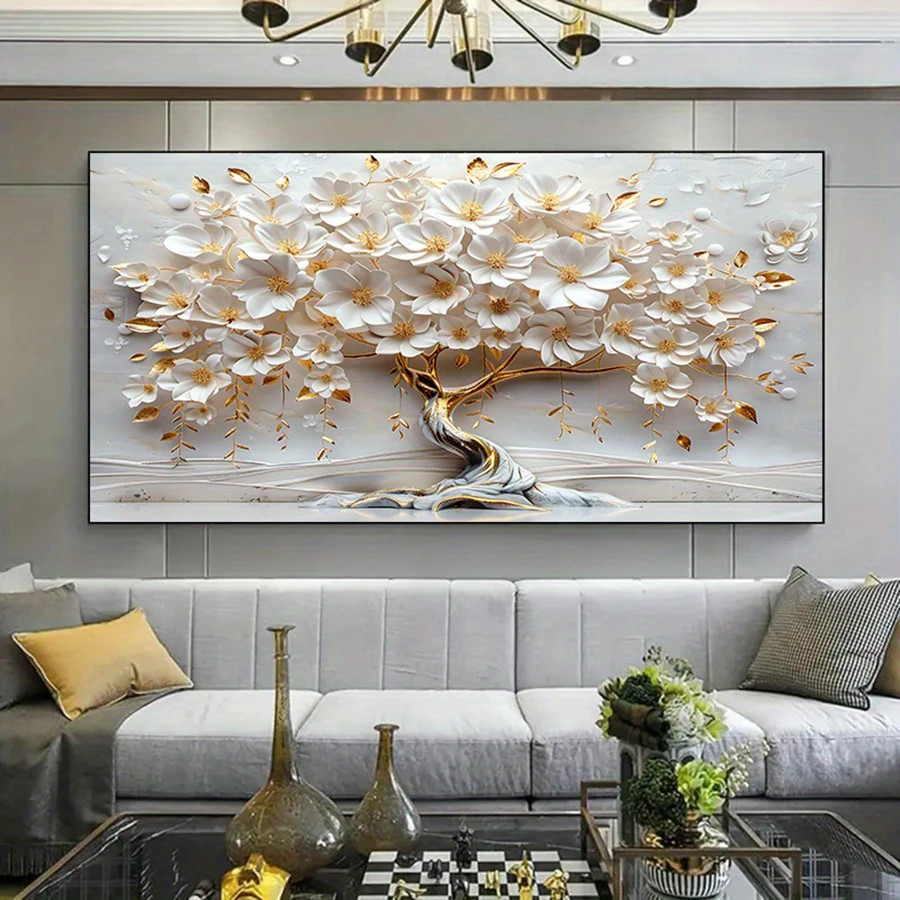 Abstract Flower Tree Canvas Wall Art Canvas Painting Posters Print Wall Picture