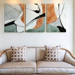 3 Pieces Abstract Earthy Tones Large Wall Art Set for Living Room Set Of 3