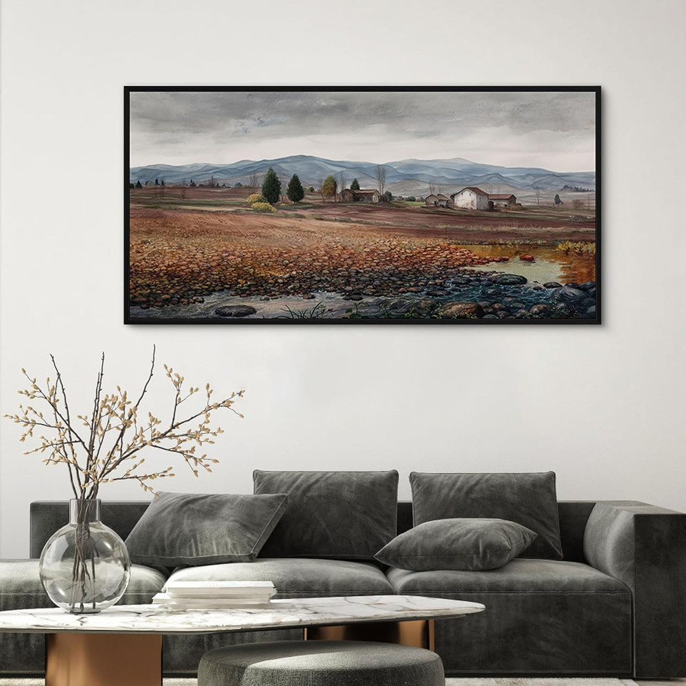 Extra Large Vintage Nature Canvas Art for Living Room 48×24 Inches
