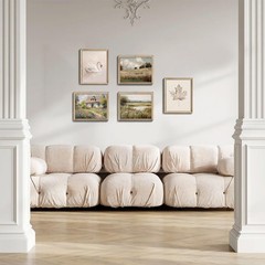 Vintage Swan Canvas Wall Art – Swan Vintage Art Prints for Wall Decor, Elegan…