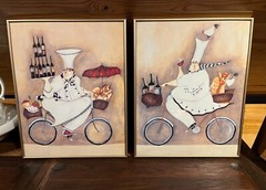 Jennifer Garant Set Of 2 ‘Fat Chef’ & ‘Chef to Go’ 16 x 12 Framed Prints SIGNED