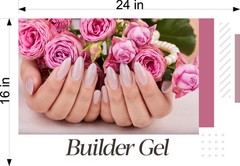 Gel Builder 16 Photo-Realistic Paper Poster Nail Salon Non-Laminate Horizontal