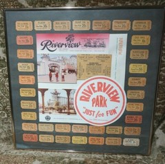 Vintage Riverview Amusement Park 18″X 18″ Framed Picture 50th Anniversary