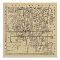 City of Compton Map, Los Angeles, California circa 1946 – 24 inches x 24 inches