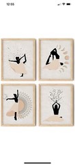 Aurum Age Feminine Boho Wall Art Print Set of 4 The Size Is 8 x 10 Inches