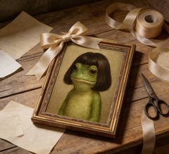 Funny Frog Wall Art Vintage Gold Frame Froge Wall Decor Interesting Animal Pi…