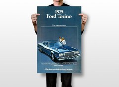 Ford Torino 1975 Vintage Car Advertising Art Wall Room Poster – POSTER 20×30