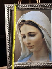 MEDJUGORJE VIRGEN VIRGIN MARIA MARY VTG 17”x14”