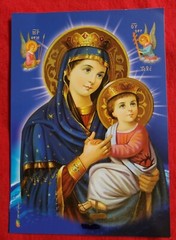 VIRGIN MARY BABY JESUS CHRIST GLOSSY PICTURE