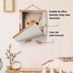Highland Cow Bathroom Wall Art Decor Funny Animal Series Poster Linen Canvas …