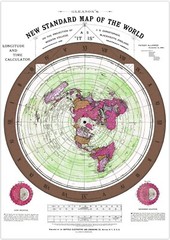 Flat Earth Map Alexander Gleason – 1892 Gleason’s New Standard Map of the World