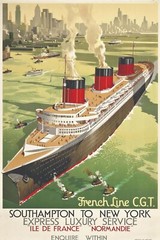 FRENCH LINE VINTAGE STYLE PRINT/POSTER QUALITY PHOTO PAPER/CANVAS T194
