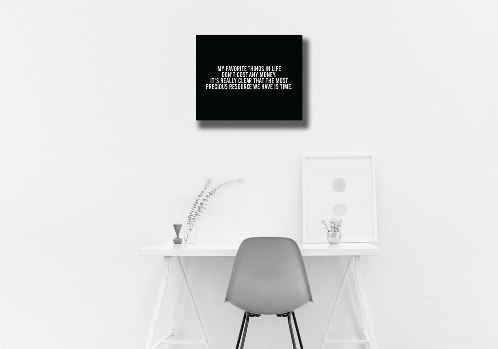My favorite things in life Canvas Print PreStretched Motivational Quote jobs