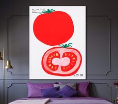 David Shrigley Tomatoes Art Print | Mounted Canvas | Framed Canvas |Acrylic