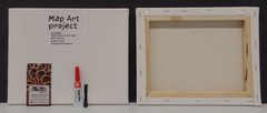 Canada Map Craft Kit Natural Wood Laser Cut & Canvas 8×10 Wall Decor USA #M03