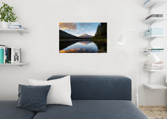 Eclipse Oregon Path of Totality Mt. Hood Landscape Photo Print Poster 24×36