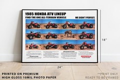 1985 Honda ATC Line Up Flyer Poster Banner Ad OEM Brochure Specs