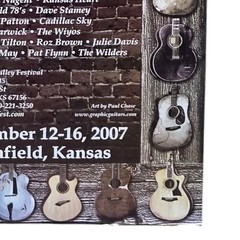 Walnut Valley Festival 2007 Poster Guitar Flat Picking Championships Winfield KS