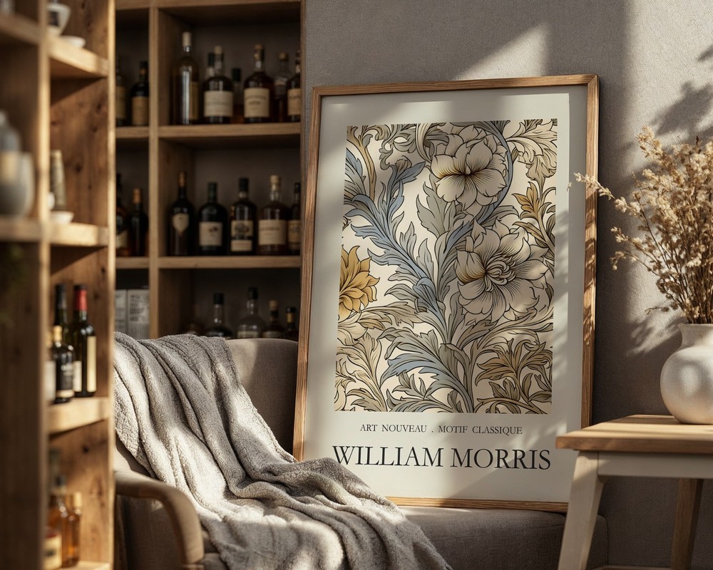 William Morris Floral Wall Art Art Nouveau Botanical Wallpaper Print