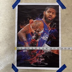 Paul George LA Clippers Basketball NBA Man Cave Canvas Poster Wall Art 12×18 in