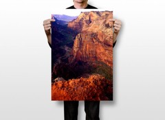 In Zion National Park Landscape Painting Print Wall Home Decor – POSTER 20×30