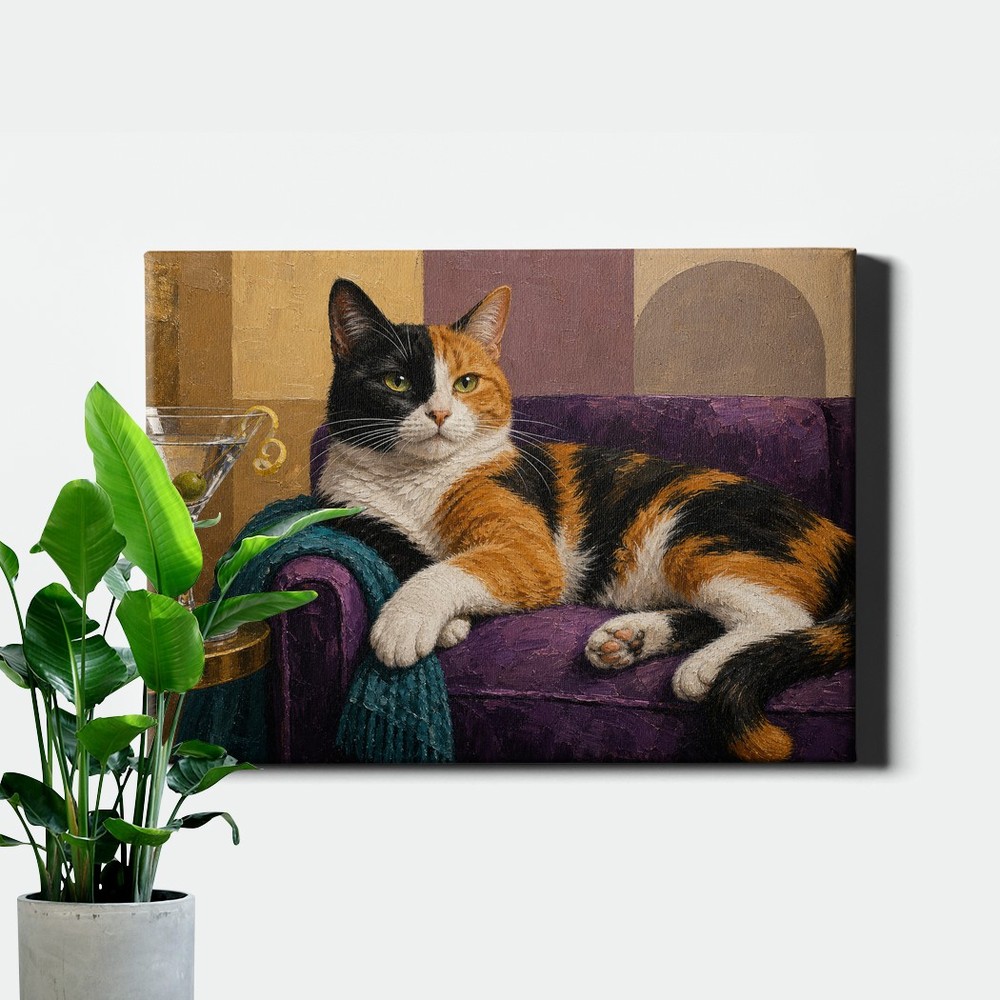 calico_cat_martini_lounge_painting