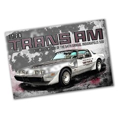 1980 Pontiac Trans Am Indy 500 Pace Car Design 24×36 or 11×17 In Poster