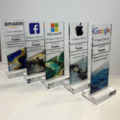 Custom Acrylic Trophy – Engraved Award Plaque for Employee or Company Anniversar