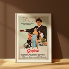 Scarface Movie Poster 1983 Brian De Palma Al Pacino Gangster Film Art Print