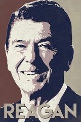 President Ronald Reagan Pop Art Portrait Republican Politics Tan Poster 12×18