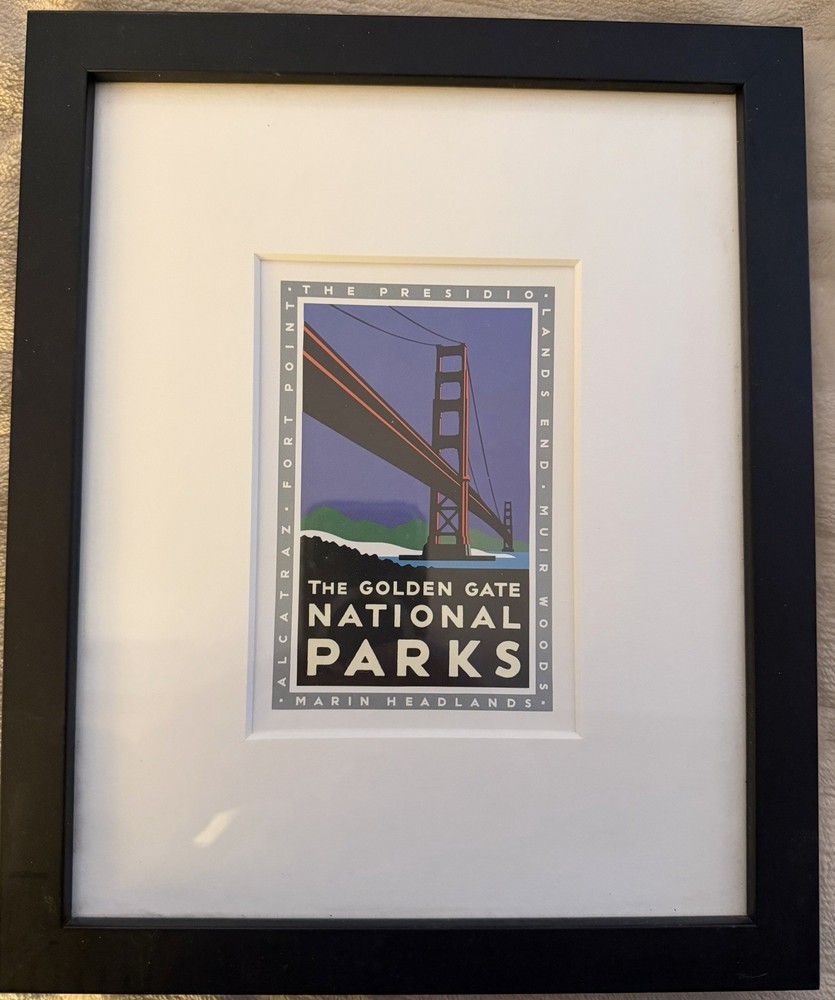 Golden Gate National Parks Framed Art 8×10 Black Wood Frame Wall Decor