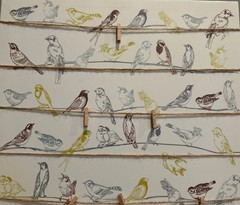 IKEA Pjatteryd Canvas Picture Of Birds In Hangers PSZ 19 3/4 X 27 1/2
